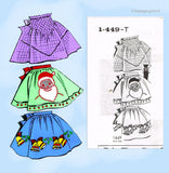 1960s Vintage Mail Order Sewing Pattern 1-449 Uncut Holiday Party Apron Fits All