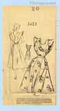 1940s Vintage Fashion Service Sewing Pattern 2423 Misses Back Wrap Pinafore Dress 38 B