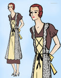 Mail Order 303: 1930s Women's Apron Vintage Sewing Pattern Unusual Tyrolean Design