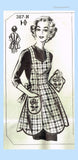 1950s Mail Order Pattern 387-N Misses Farm Kitchen Apron Sz 34 to 38 Bust
