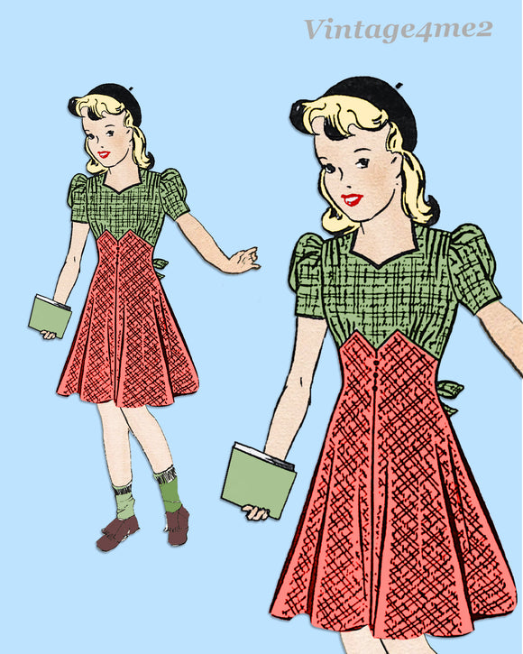 Mail Order 8051: 1930s Uncut Girls Princess Dress Size 8 Vintage Sewing Pattern
