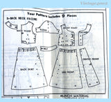 Mail Order 8123: 1950s Full Skirt Rockabilly Dress Sz 32 B Vintage Sewing Pattern