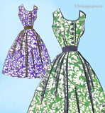 Mail Order 8123: 1950s Full Skirt Rockabilly Dress Sz 32 B Vintage Sewing Pattern