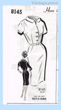 1960s Vintage Mail Order Sewing Pattern 8145 Uncut Womens Slender Dress Sz 36 B