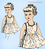 1950s Vintage Mail Order Pattern 8323 Darling Toddler Girls Sun Dress Sz 3