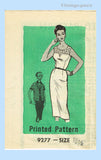 1950s Vintage Marian Martin Sewing Pattern 9277 Stunning Misses Slender Dress Sz 35 B