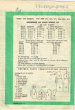 1950s Vintage Marian Martin Sewing Pattern 9277 Stunning Misses Slender Dress Sz 35 B