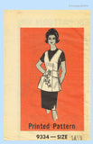 1960s Vintage Marian Martin Sewing Pattern 9334 Uncut Cobbler Apron 35 Bust.
