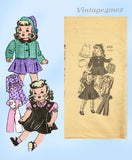 1940s Original Vintage Anne Adams Sewing Pattern 4531 Rare 18in Doll Clothes Set