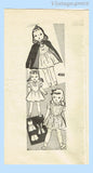 1940s Original Vintage Anne Adams Sewing Pattern 4555 16 Inch Doll Clothes Set
