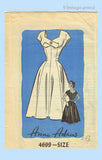 Anne Adams 4699: 1950s Glamorous Misses Cocktail Dress 34B Vintage Sewing Pattern