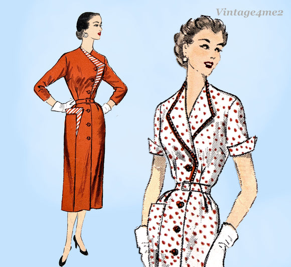 Advance 6353: 1950s Stunning Uncut Misses Dress Size 32 B Vintage Sewing Pattern