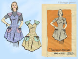 American Weekly 3843: 1950s Misses Apron Sz Medium Vintage Sewing Pattern Uncut