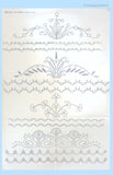1930s Betty Burton Redwork Art Deco Pillowcases Uncut Embroidery Transfer 1854