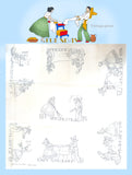 1930s Betty Burton Embroidery Transfer 1874 Uncut South of the Border DOW Tea Towels
