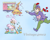 1930s Betty Burton Hot Iron Embroidery Transfer 1977 Uncut Nursery Rhyme Motifs