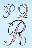 1930s Uncut Betty Burton Vintage Monogram Letters Embroidery Transfer 2010