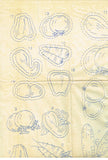 1930s Betty Burton Embroidery Transfer 1917 Applique Veggie Tea Towels Uncut Cute