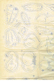 1930s Betty Burton Embroidery Transfer 1917 Applique Veggie Tea Towels Uncut Cute