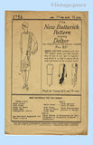 Butterick 1756: 1920s Uncut Misses Flapper Dress Sz 32 B Vintage Sewing Pattern