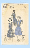 1940s Vintage Butterick Sewing Pattern 4686 Rare Easy Full Bib Apron One Size Fits All