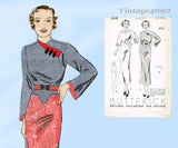 Butterick 6548: 1930s Chic Uncut Misses Dress Sz 36 B Vintage Sewing Pattern