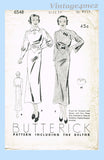 Butterick 6548: 1930s Chic Uncut Misses Dress Sz 36 B Vintage Sewing Pattern