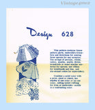 Design 628: 1950s Uncut Misses Cocktail Apron Fits All Vintage Sewing Pattern