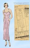 Excella E-4338: 1930s Stunning Misses Slip Size 36 Bust Vintage Sewing Pattern