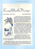 1940s Vintage Laura Wheeler Embroidery Transfer 650 Uncut Pansy Basket Original