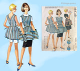 1960s Vintage McCall's Sewing Pattern 2451 Fitted Wrap Around Cobbler Apron Darling!