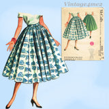 McCall's 3553: 1950s Charming Misses 16 Gore Skirt 24 W Vintage Sewing Pattern