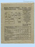 1920s Vintage McCall Sewing Pattern 5153 Sweet Toddler Girls Flapper Dress Sz 4