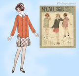 1920s Vintage McCall Sewing Pattern 5153 Sweet Toddler Girls Flapper Dress Sz 4