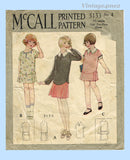 1920s Vintage McCall Sewing Pattern 5153 Sweet Toddler Girls Flapper Dress Sz 4