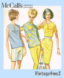 McCall's 6653: 1960s Charming Misses Casual Separates 32B Vintage Sewing Pattern