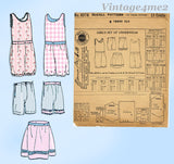 1910s Vintage McCall Pattern 8978 Uncut Toddler Girls Combination Undies Sz6