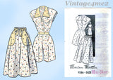Marian Martin 9286: 1950s Misses Blouse Shorts & Skirt Sz 34 B Vintage Sewing Pattern