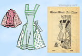 1950s Marian Martin Pattern 9423 Misses Farm Kitchen Apron Factory Folded Uncut