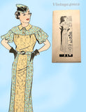 Marian Martin 9752: 1930s Rare Misses Street Dress Sz 34 B Vintage Sewing Pattern