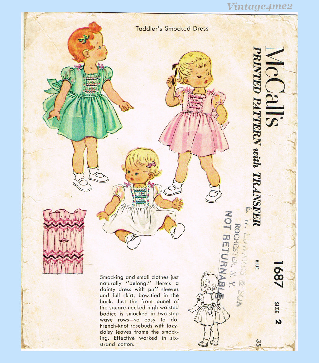 white christmas dresses McCall 1687: 1950s Cute Toddler Girls Dress Sz2 Vintage Sewing Pattern –  Vintage4me2