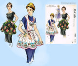 1950s Vintage McCall Sewing Pattern 1904 Misses Dressy Full Bib Apron