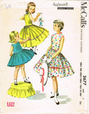 McCall's 3677: 1950s Cute and Easy Girls Party Dress Vintage Sewing Pattern Size 8