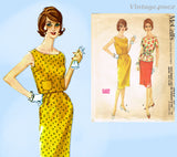 Simplicity 2701: 1950s Misses Slenderette Skirt Sz 32 W Vintage Sewing Pattern