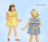 McCall's 6775: 1940s Cute Baby Girls Dress Size 2 Vintage Sewing Pattern
