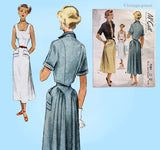 1940s Vintage McCall Sewing Pattern 7581 Misses New Look Sun Dress Sz 30 B