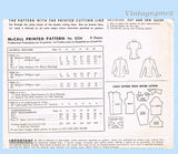 1950s Vintage McCalls Sewing Pattern 8236 High Fashion Blouse Uncut 34 B