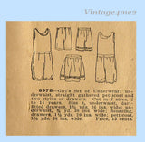 1910s Vintage McCall Pattern 8978 Uncut Toddler Girls Combination Undies Sz6