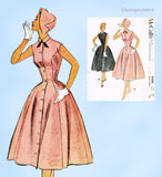 McCall 9704: 1950s Misses Princess Afternoon Dress Sz 30 B Vintage Sewing Pattern