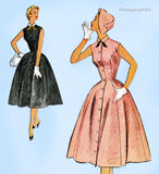 McCall 9704: 1950s Misses Princess Afternoon Dress Sz 30 B Vintage Sewing Pattern